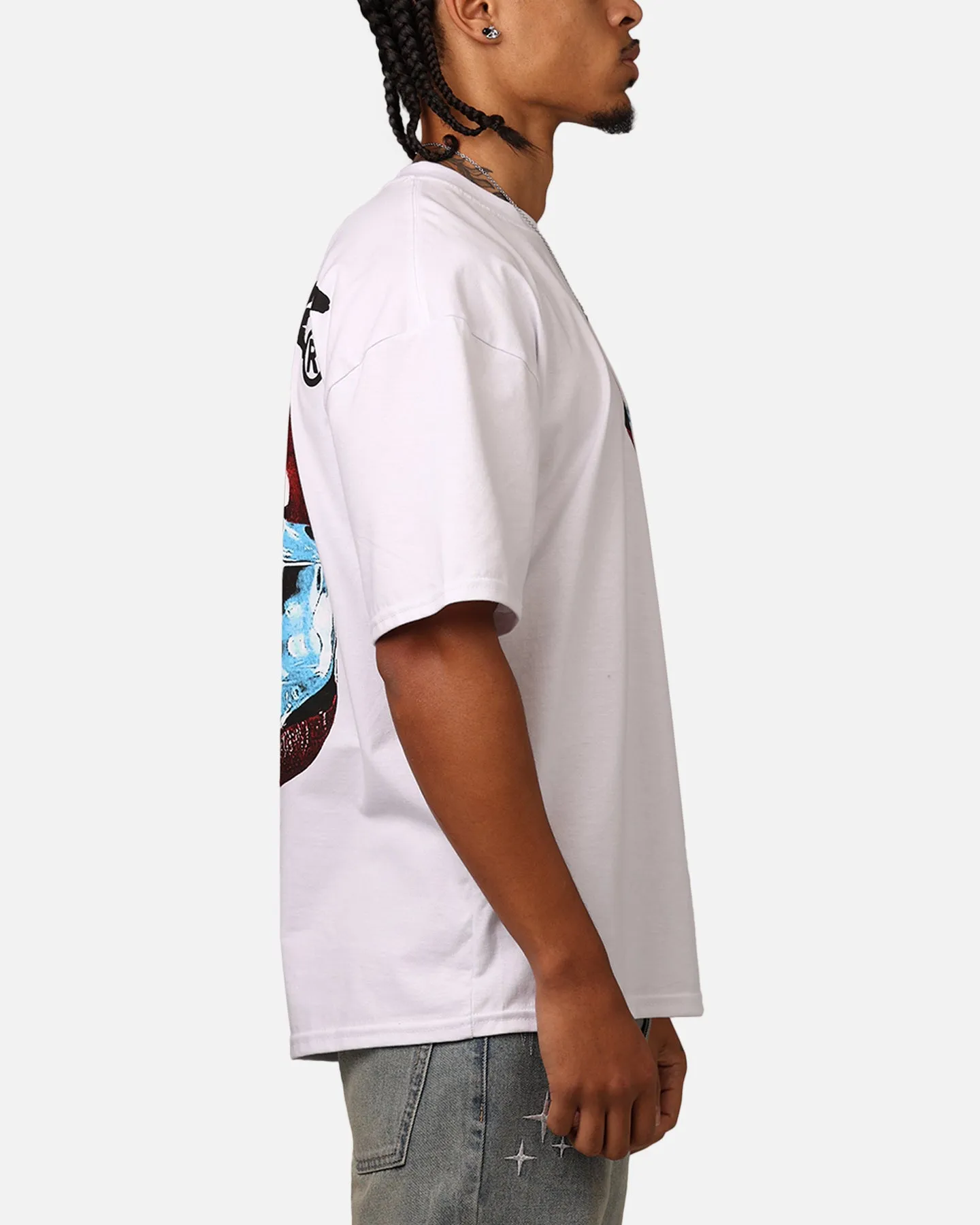 Daily Trend Look Loiter Cold Lips T-Shirt White