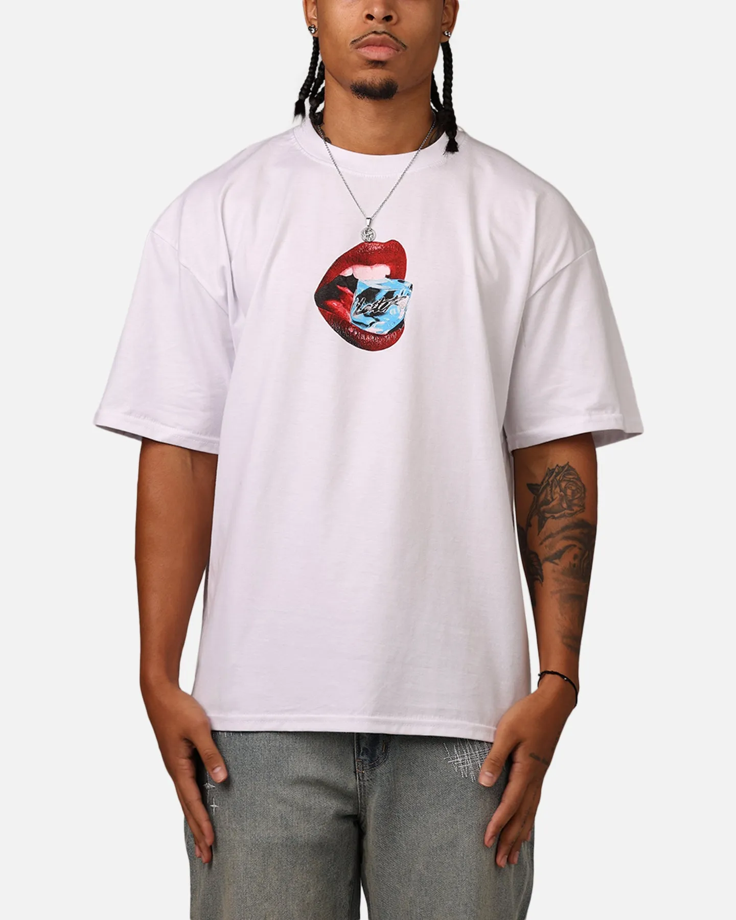 Fashion Outfit Loiter Cold Lips T-Shirt White