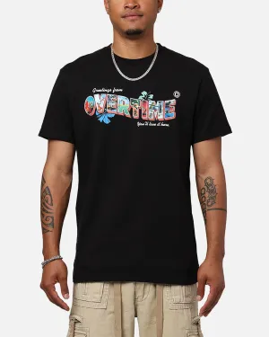 Chilly Comfort Wear Outdoor Look Overtime Greetings T-Shirt Black