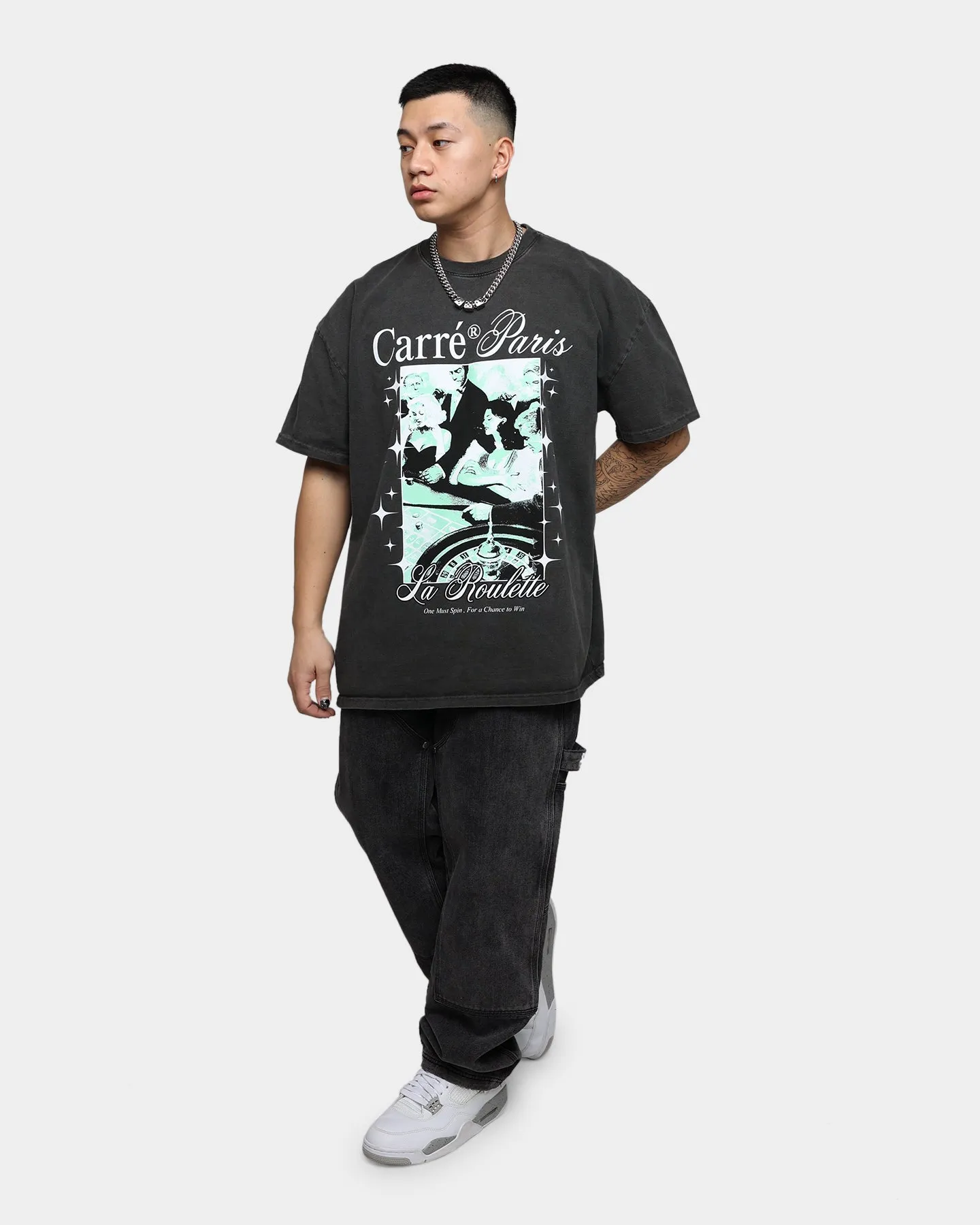 Breathable Fit Wear Comfort Wearable Carr?? Spin Vintage T-Shirt Black Wash