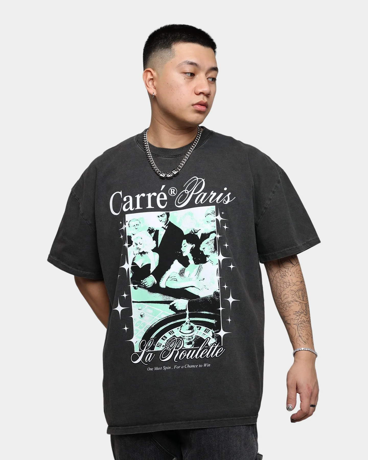 Carr?? Spin Vintage T-Shirt Black Wash Trendy Vibe