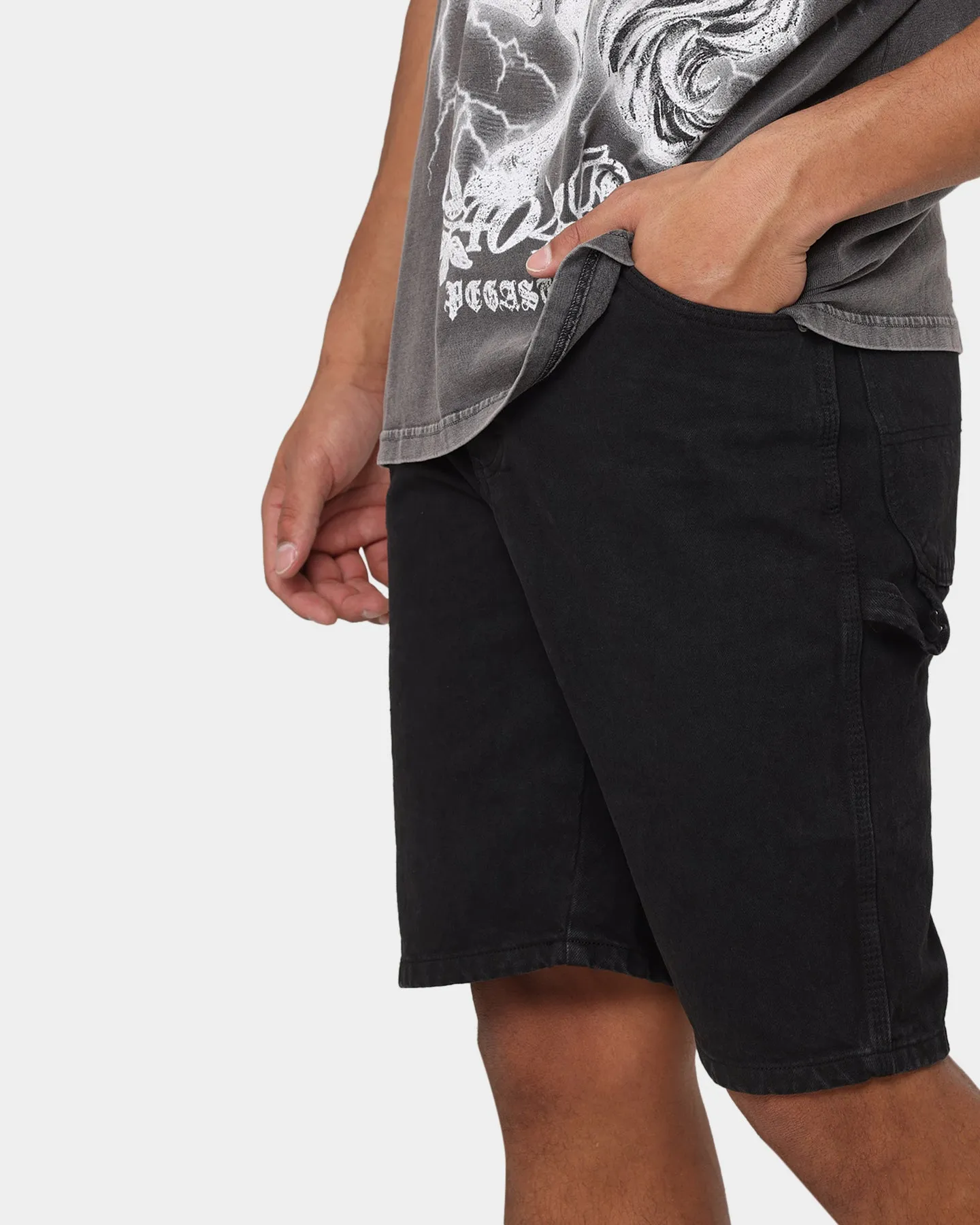 Stretch waistband UV resistant Dickies Relaxed Fit Carpenter Shorts Black