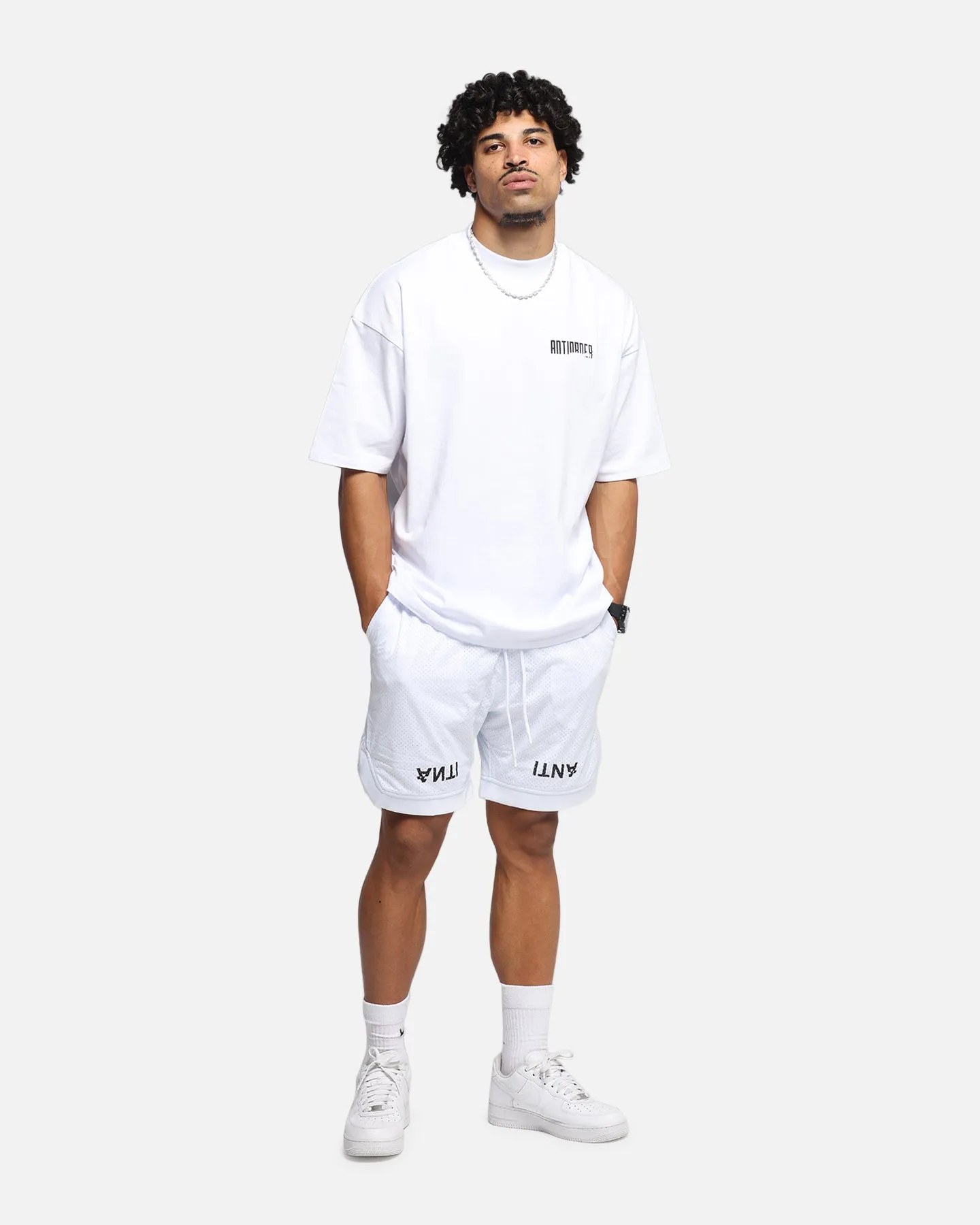 The Anti Order Post Season Basketball Shorts White/Black Mood Casual