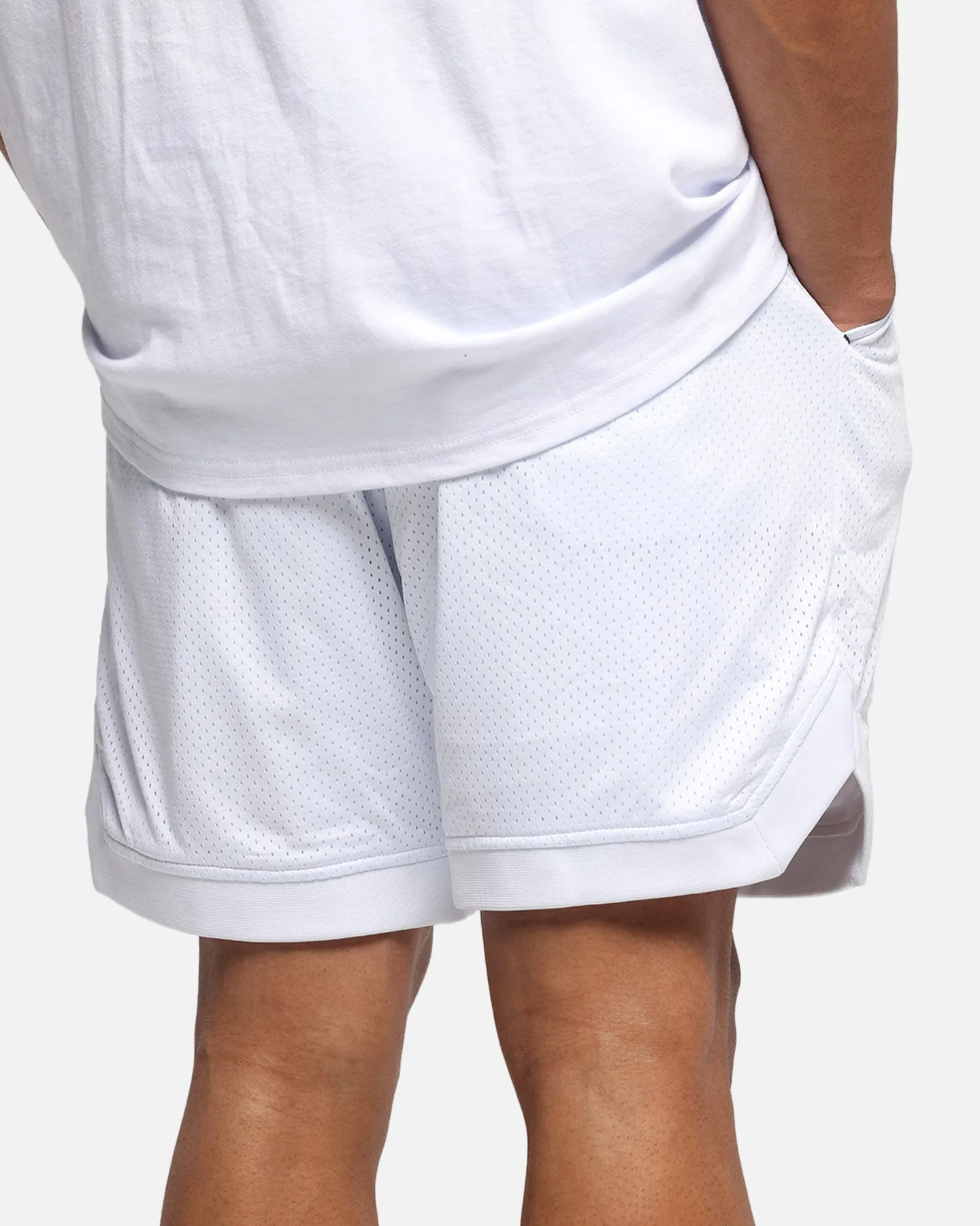 The Anti Order Post Season Basketball Shorts White/Black Lightweight Design FasteningLoops