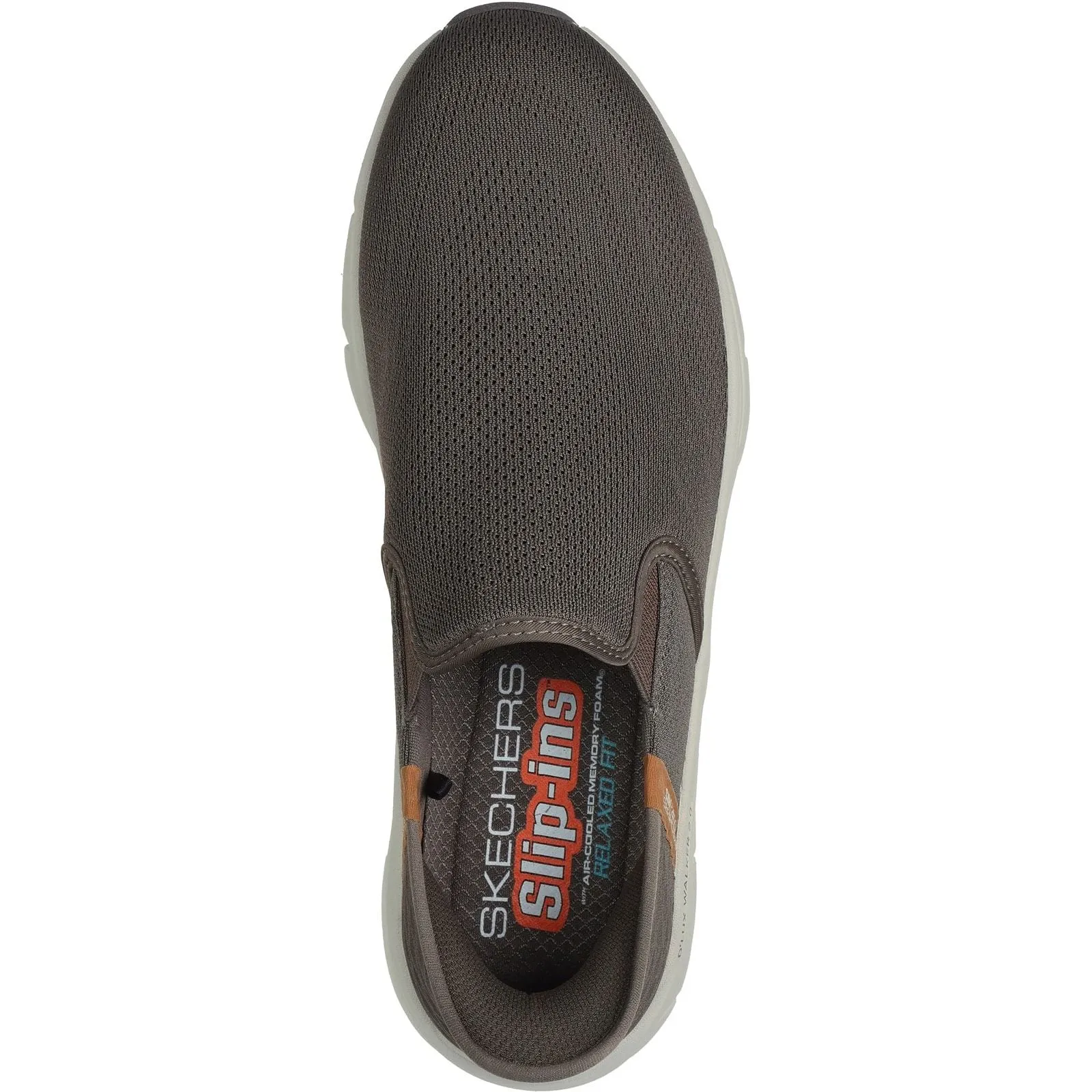 Skechers Mens D'Lux Walker 2.0 Shoes Brown Fashionable
