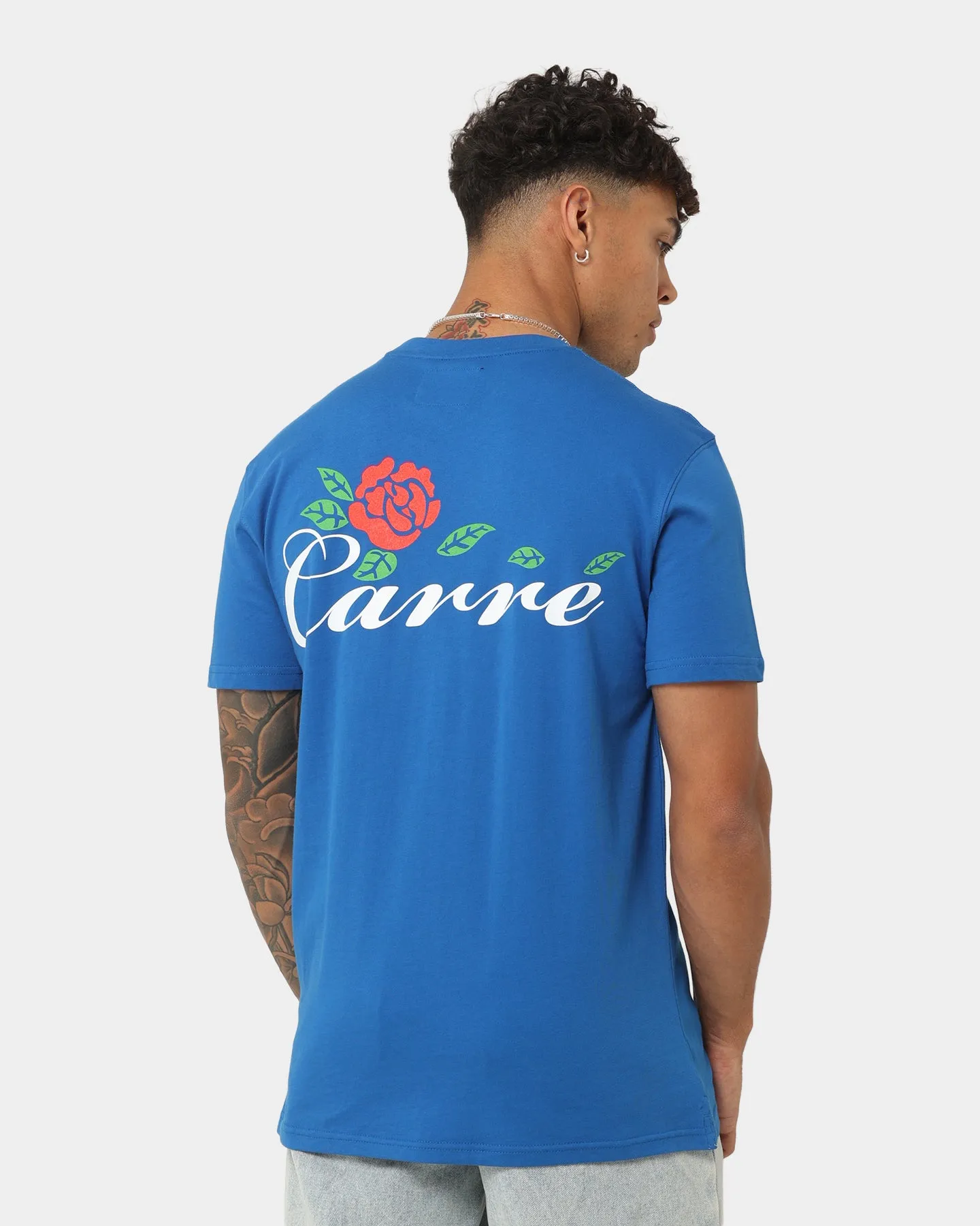 Carr?? LA Rose T-Shirt Blue Oversized Cut Chic And Comfortable