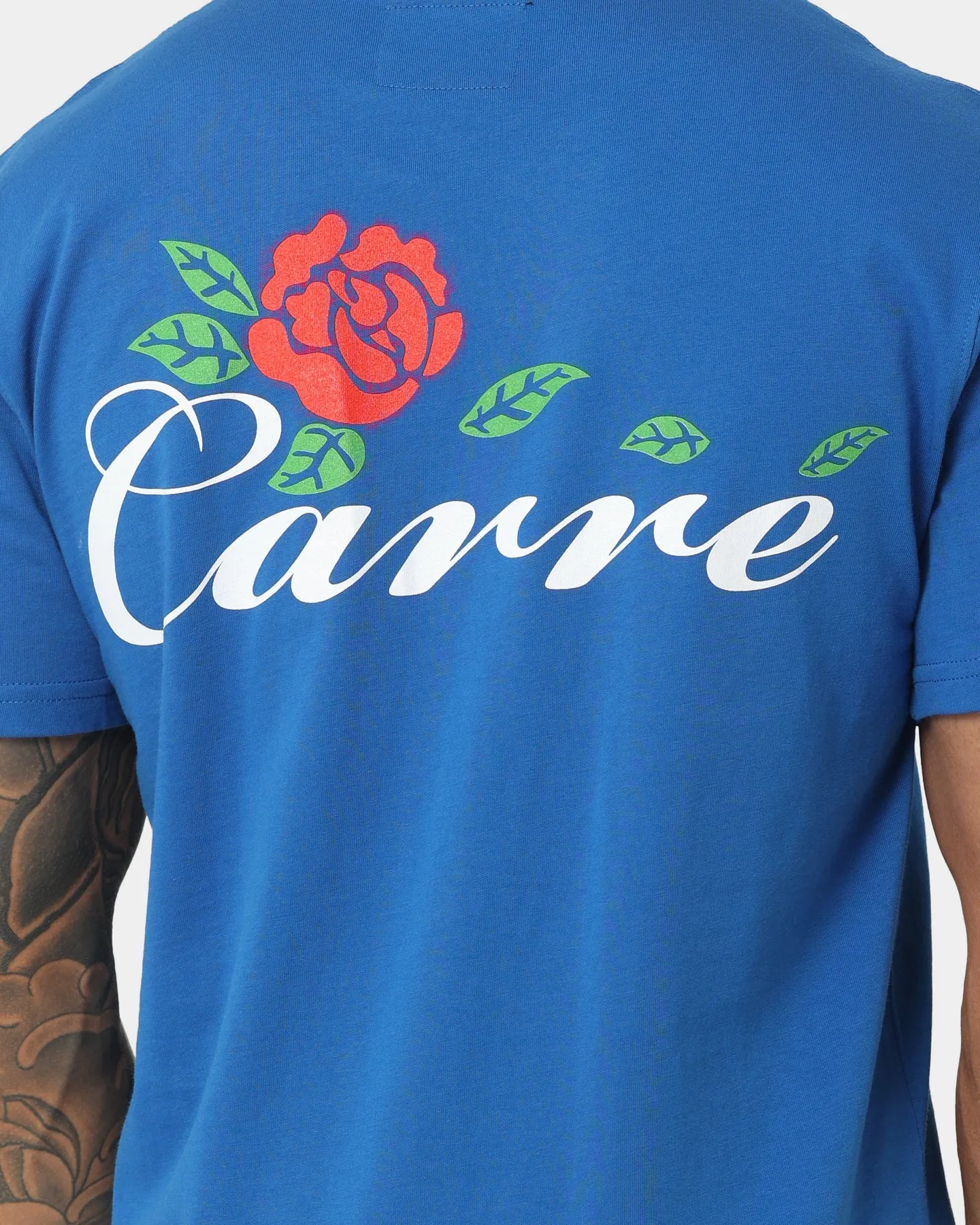Flattering Design Comfortable texture Carr?? LA Rose T-Shirt Blue