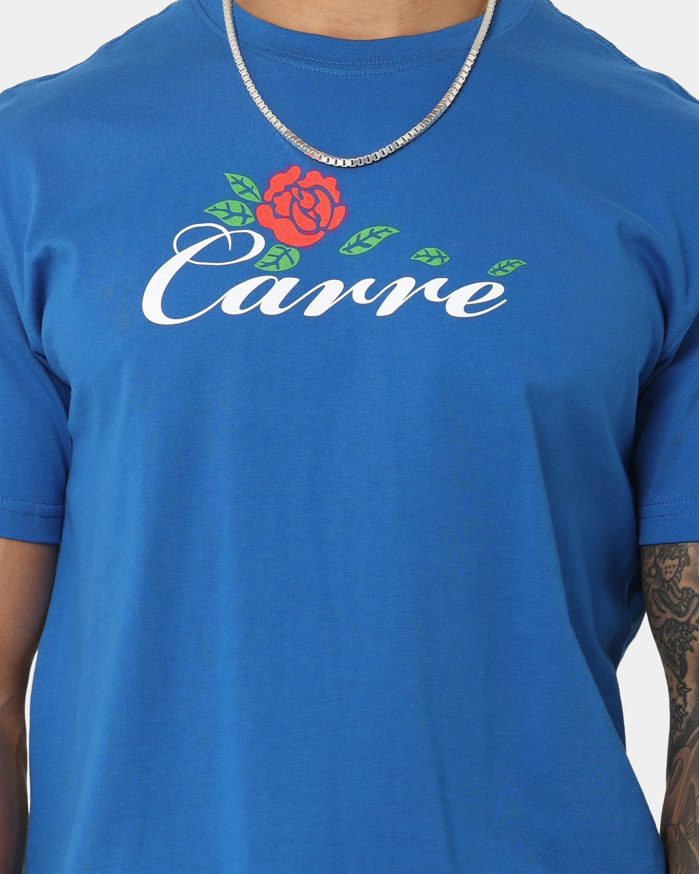 Carr?? LA Rose T-Shirt Blue Fit For Comfort Chilly Day Comfort