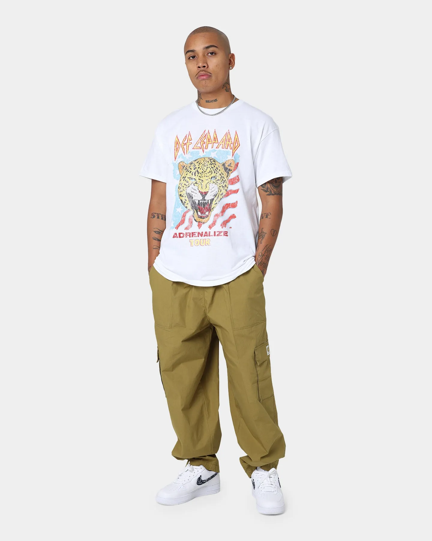 Def Leppard Adrenalize Tour T-Shirt White Fresh and Cool informal gathering