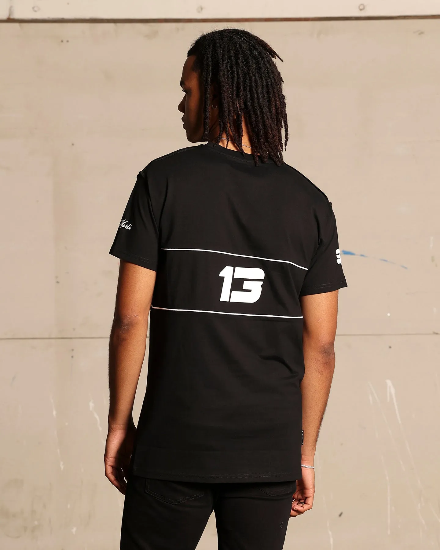 Saint Morta Moto Lafayette T-Shirt Black/White Relaxed and Comfy