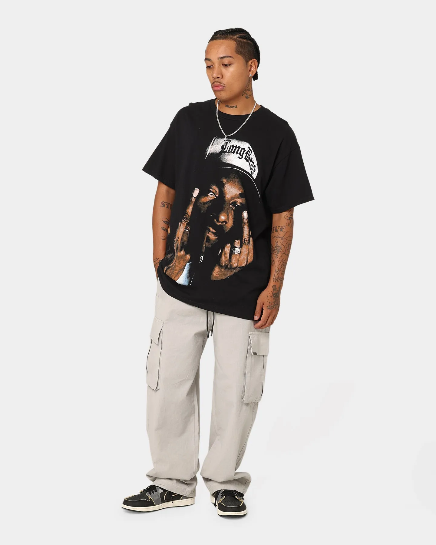 Snoop Dogg Face T-Shirt Black Practical Wear