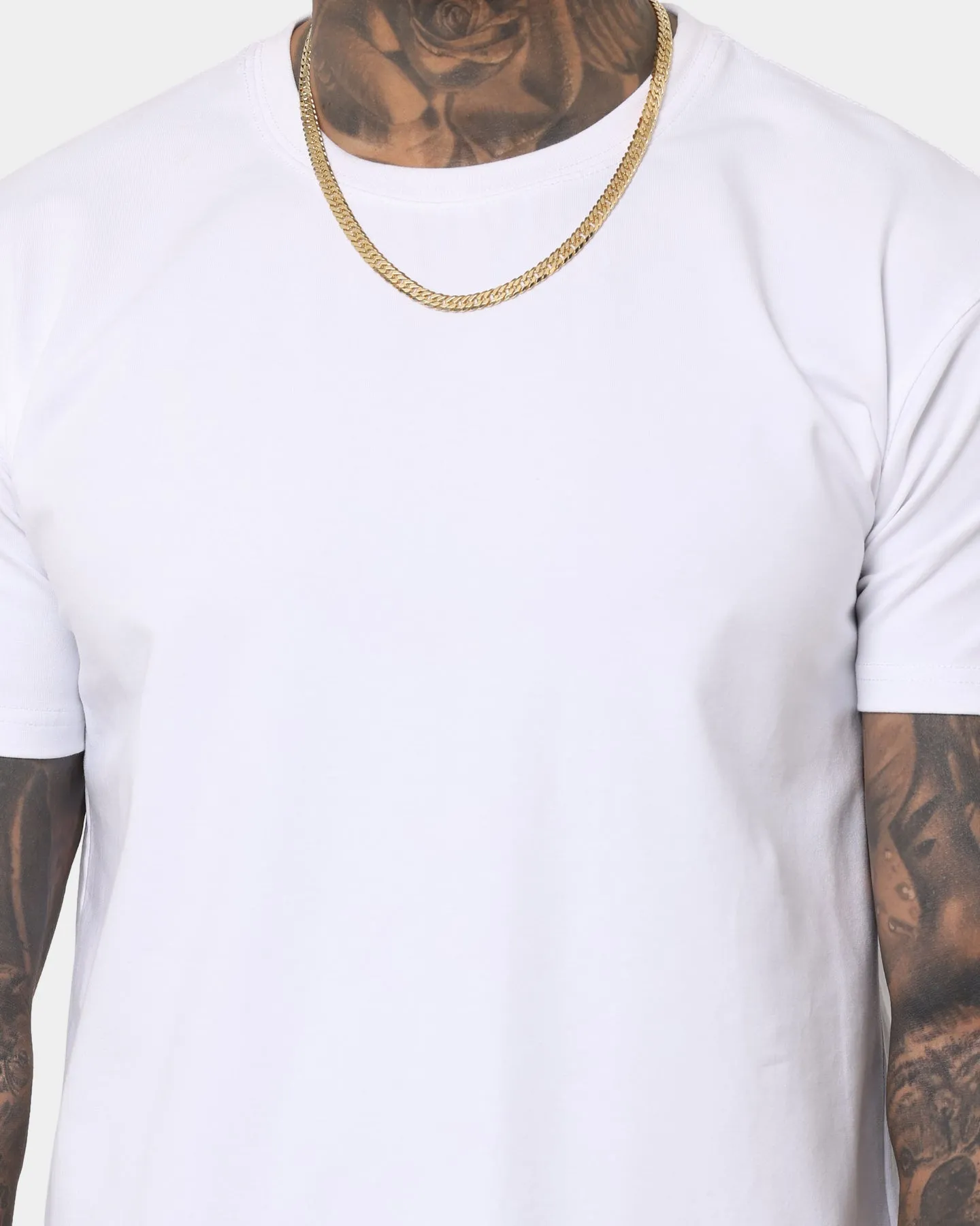 Emperor Apparel Essential Hustle T-Shirt White Classic Crew Neck Oversized Cut