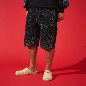 MachineWashable Casual Shirt DUAA ''VICTORIOUS'' BLACK DENIM SHORTS