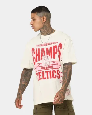 futuristic Anti Odor Treatment Mitchell & Ness Boston Celtics St Valentine's Day T-Shirt Unbleached