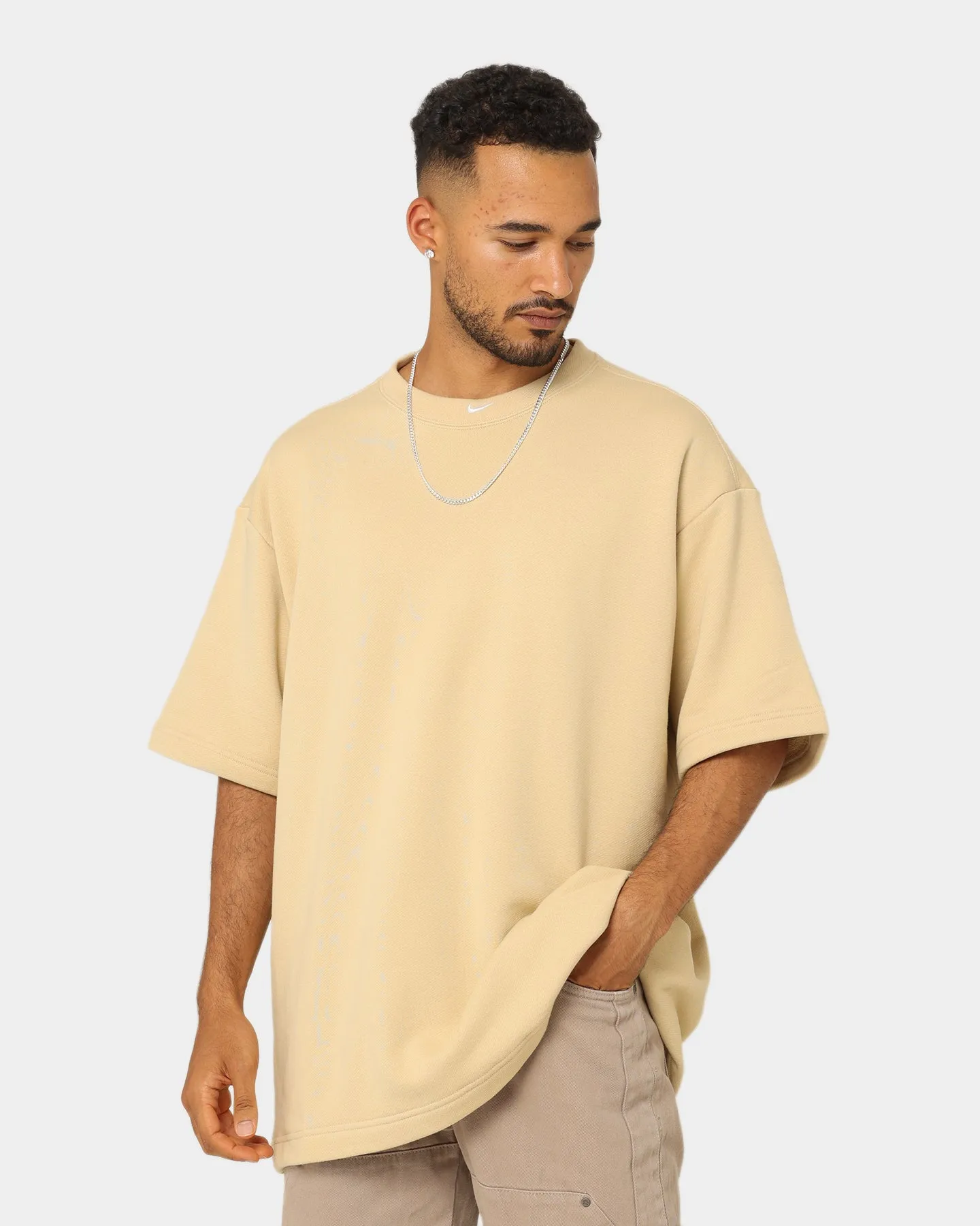 Nike Nike Sportswear Circa French Terry T-Shirt Team Gold/White Comfortable All Day Wear Stylish Wearable