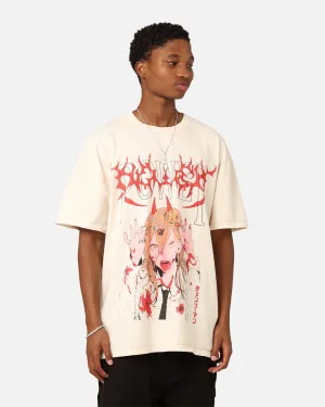 Goat Crew X Chainsaw Man Power Heavyweight T-Shirt Off White Daily Style Trend Comfy Wear