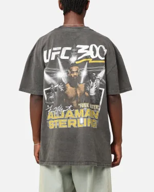 Playful Vibes Reinforced Neckline UFC By Culture Kings Aljamain Sterling 300 Heavyweight T-Shirt Black Wash