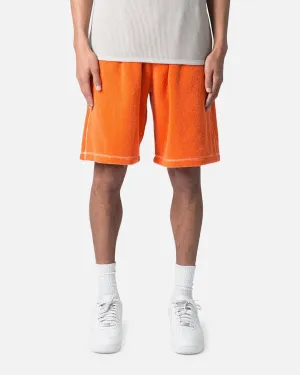MNML Terry Cloth Shorts Orange Body Contouring Quick Release Buckle