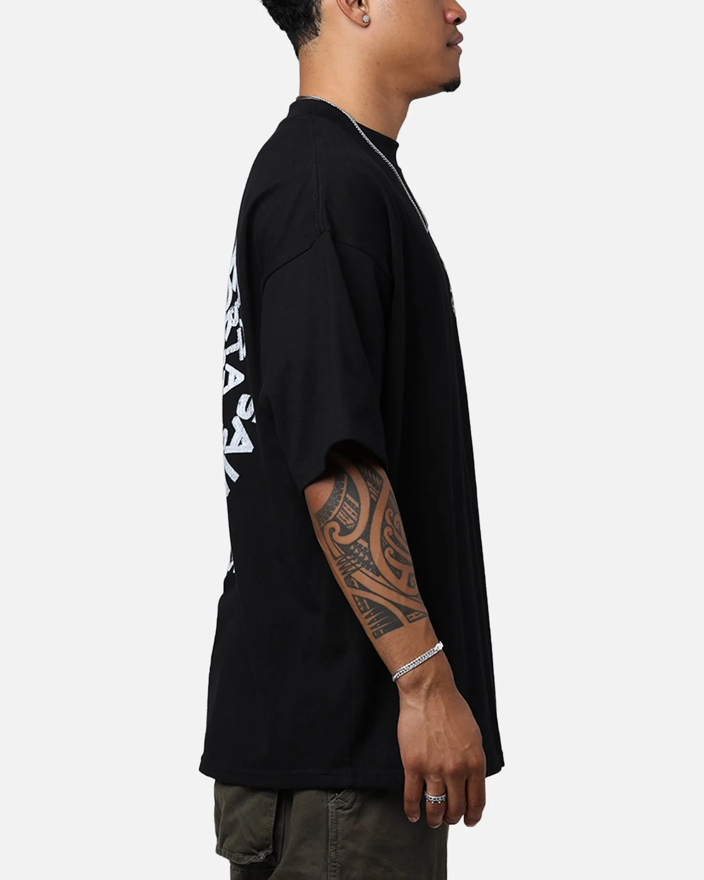 Saint Morta Vortex Mock T-Shirt Black HighThreadCount