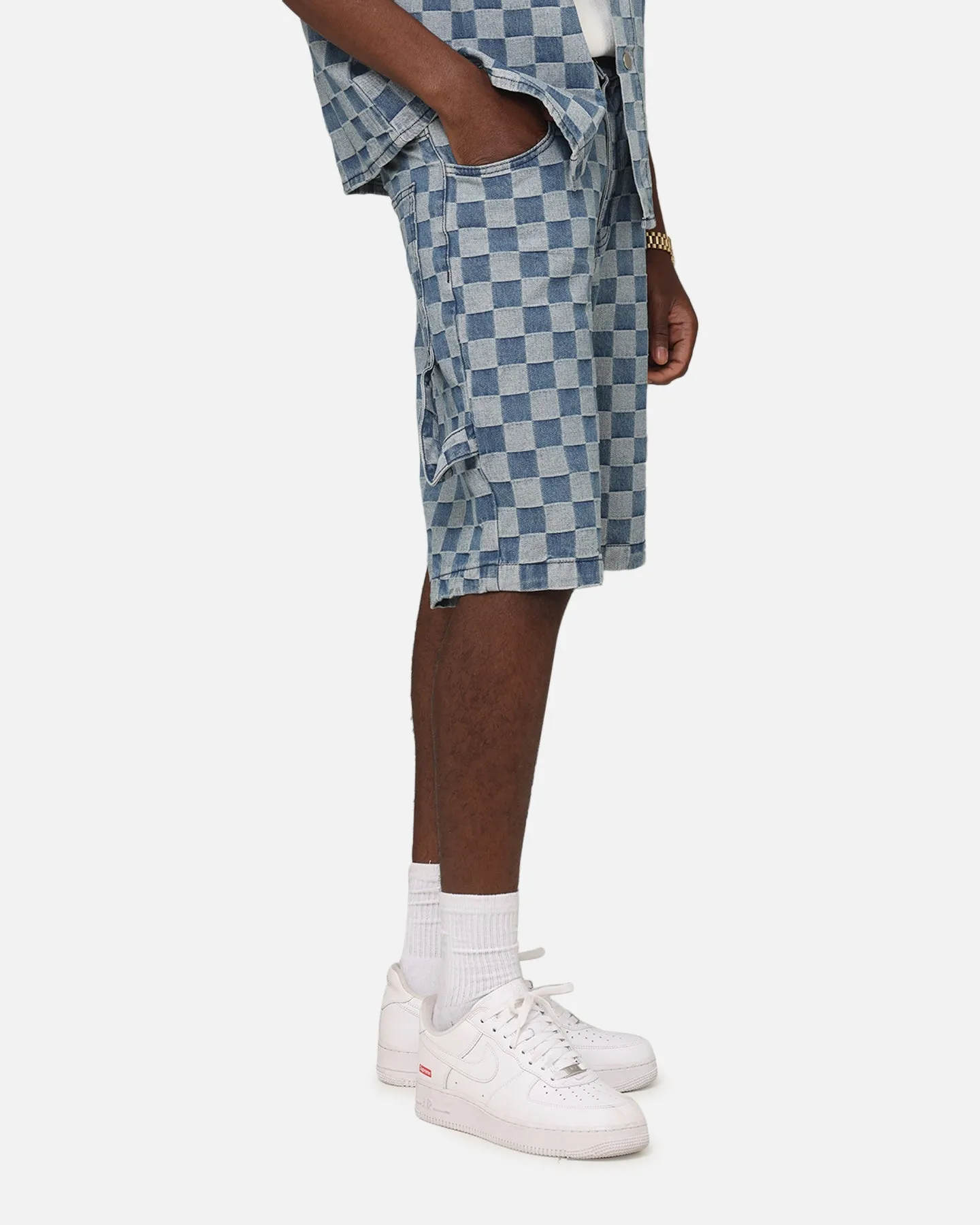 XXIII Checker Board Jort Blue Versatile staple