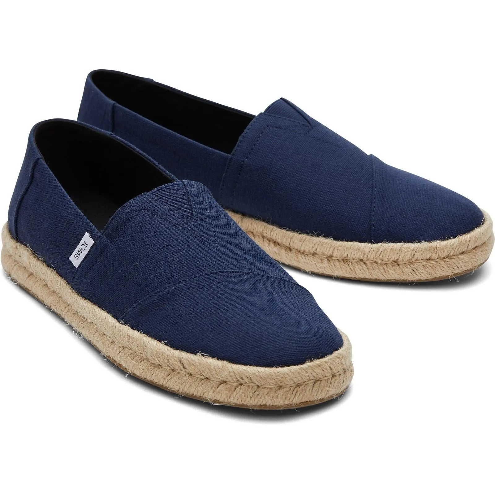 Shiny Tone Reinforced toe TOMS Mens Alpargata Rope 2.0 Shoe Navy