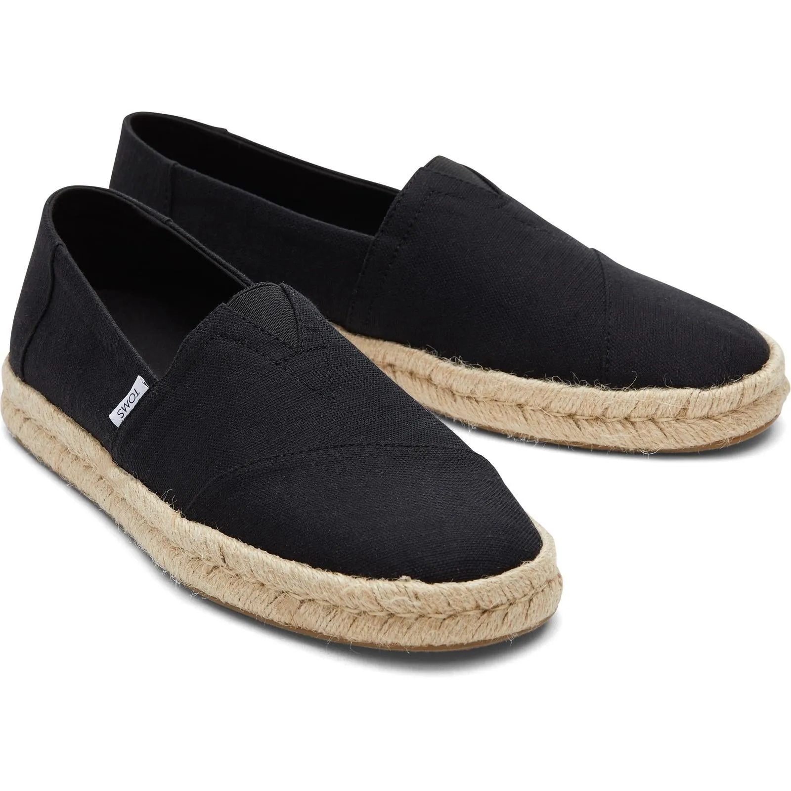 TOMS Mens Alpargata Rope 2.0 Shoe Black Dynamic Flex Construction