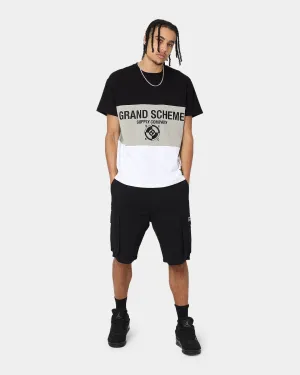 Comfy Touch Grand Scheme Colour Block T-Shirt Black/White/Grey