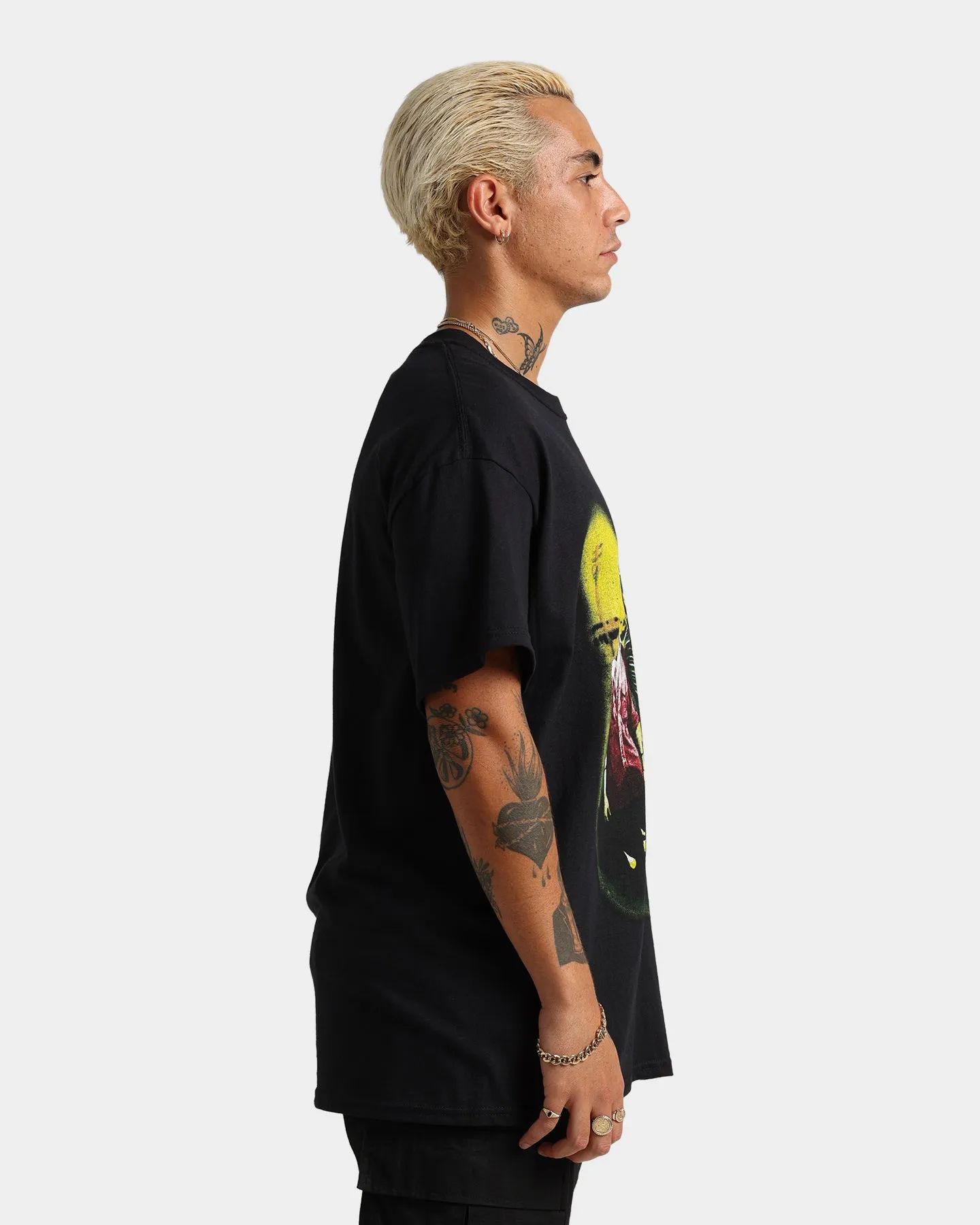 Green Day Neon Photo T-Shirt Black Breathable Wearable
