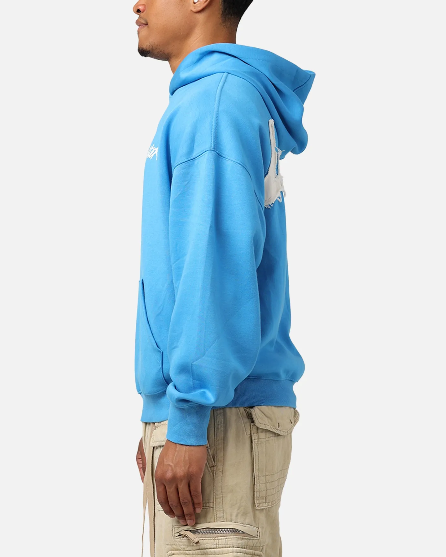 Day-to-Day Comfort Hypoallergenic Fibers Loiter Chroma Premium Hoodie Blue