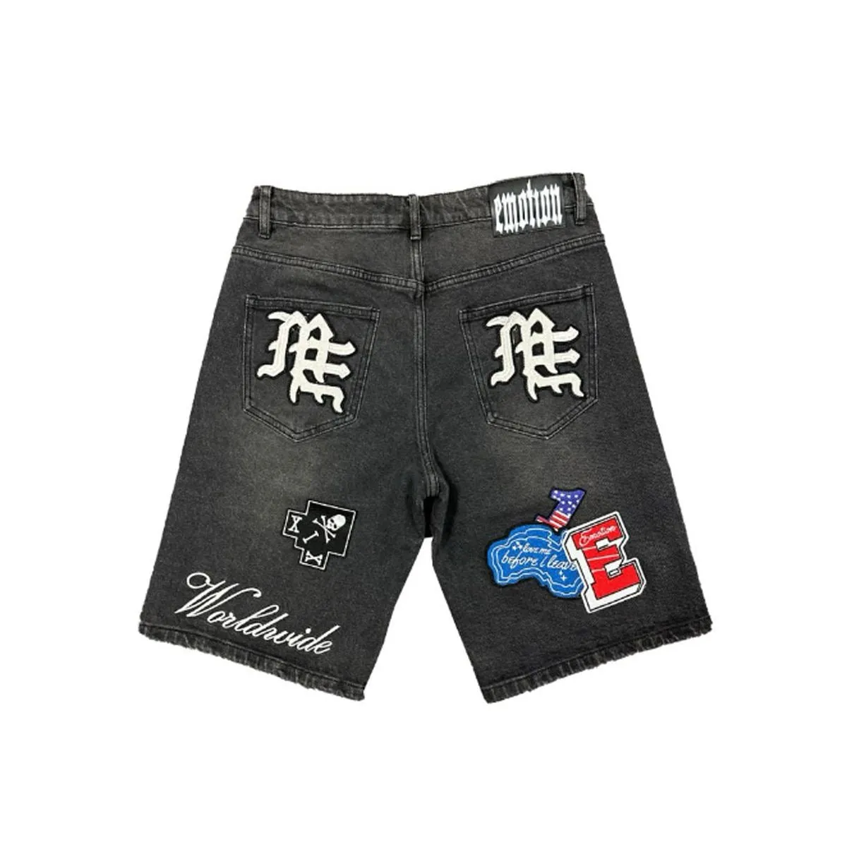 Mixed Emotion 'Danger' Patch Shorts Winter Style