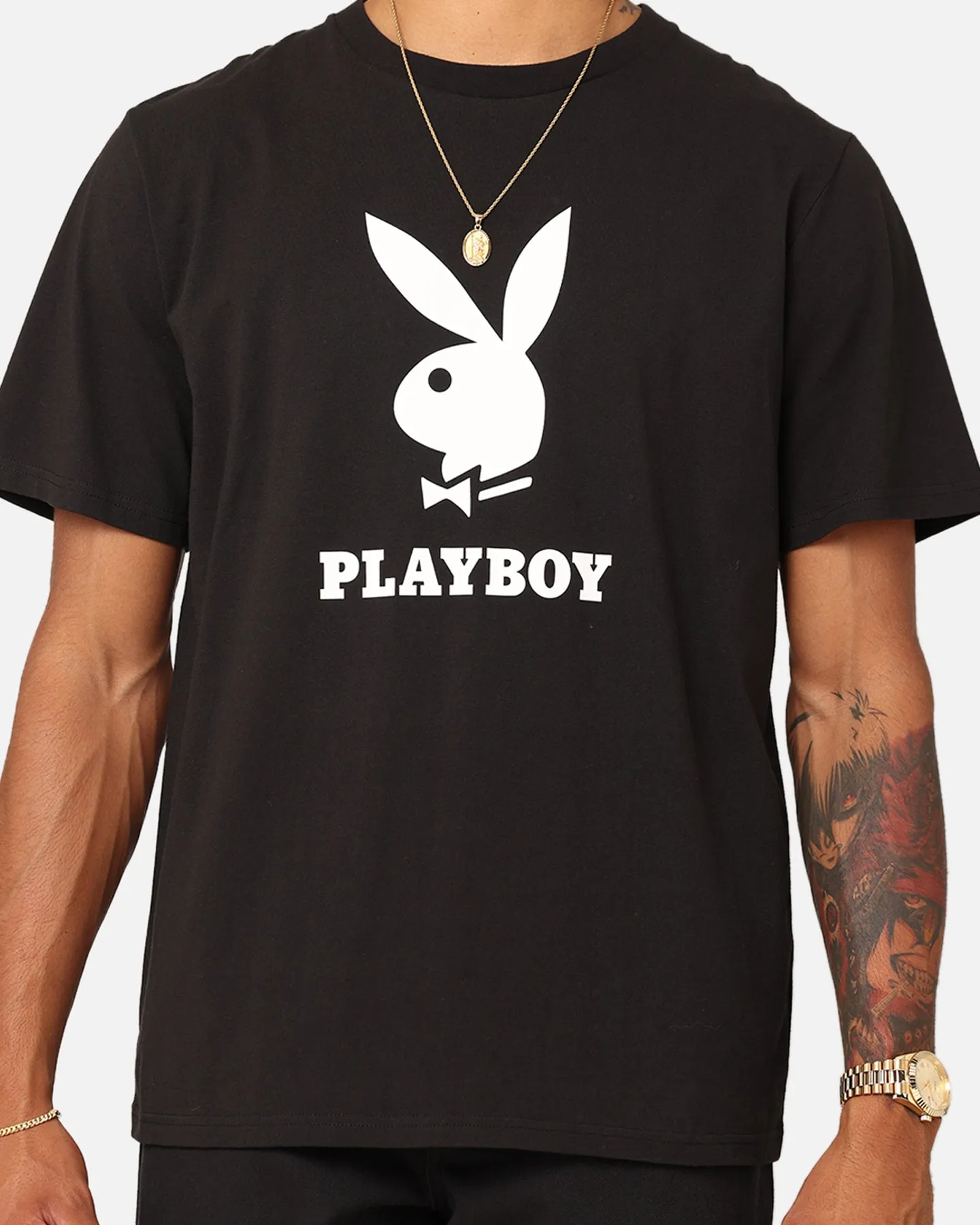 Eye-Catching Playboy Playboy Lockup T-Shirt Black