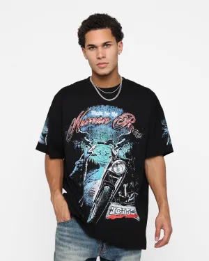 Loiter Midnight Route T-Shirt Black Recycled Polyester Thread homecoming