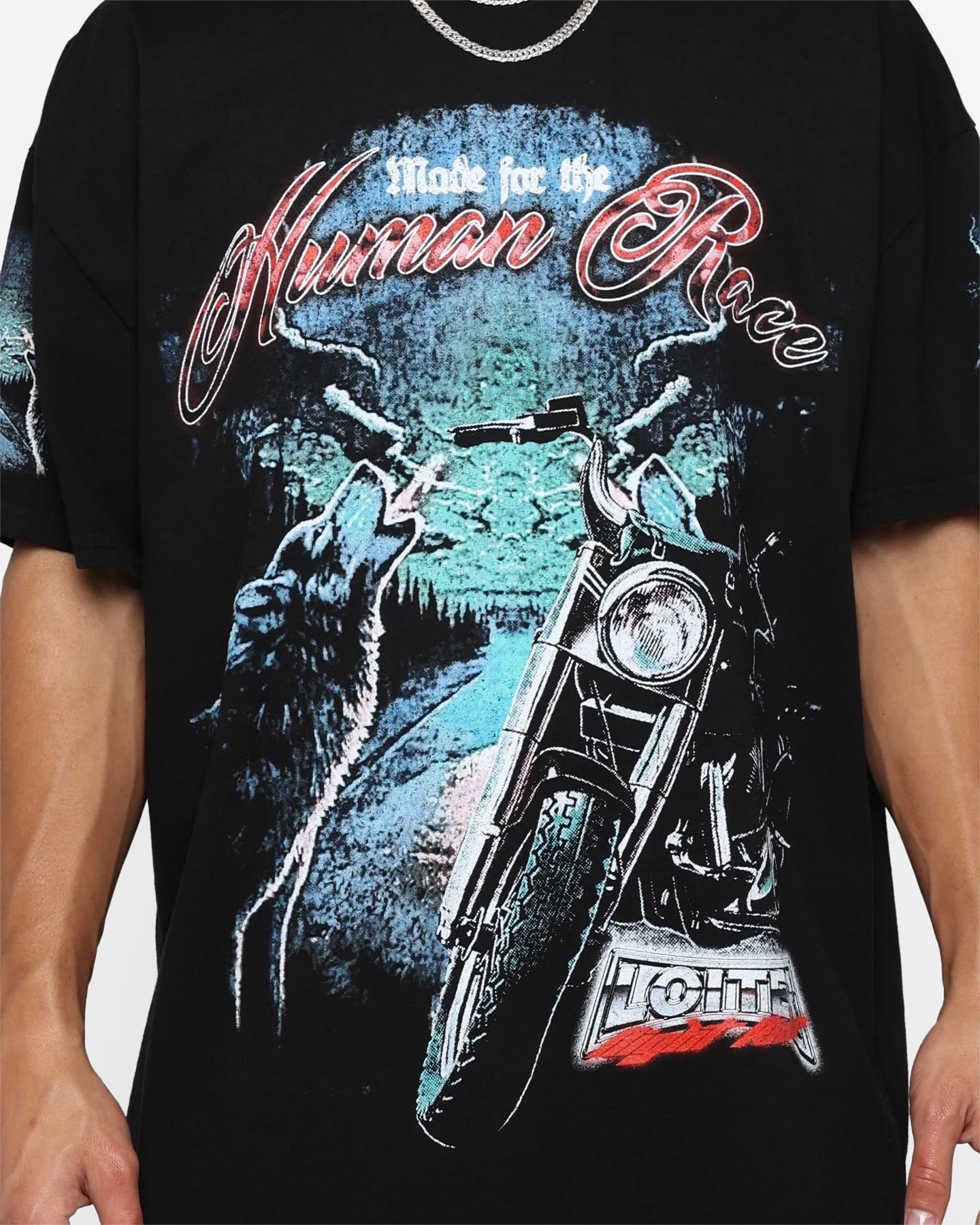 All-Season Comfort Wear Trendy Comfort Loiter Midnight Route T-Shirt Black