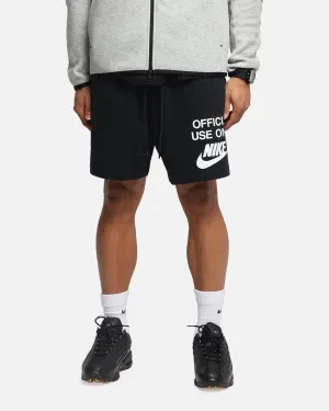 Nike Club Knit Shorts Black/Black/White Pilates wear