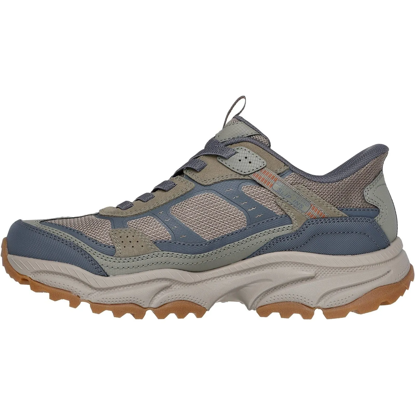 Skechers Mens Vigor AT Hiking Shoes Olive/Grey Backpacking Boots