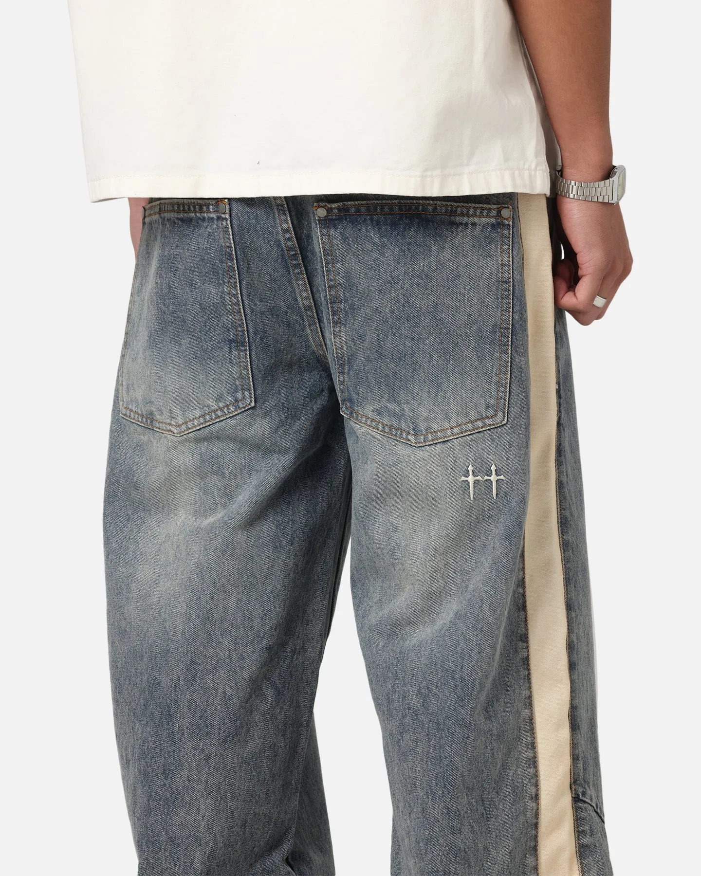 Odor control Saint Morta Amplus Sidewinder Jeans Dirty Denim/Off White