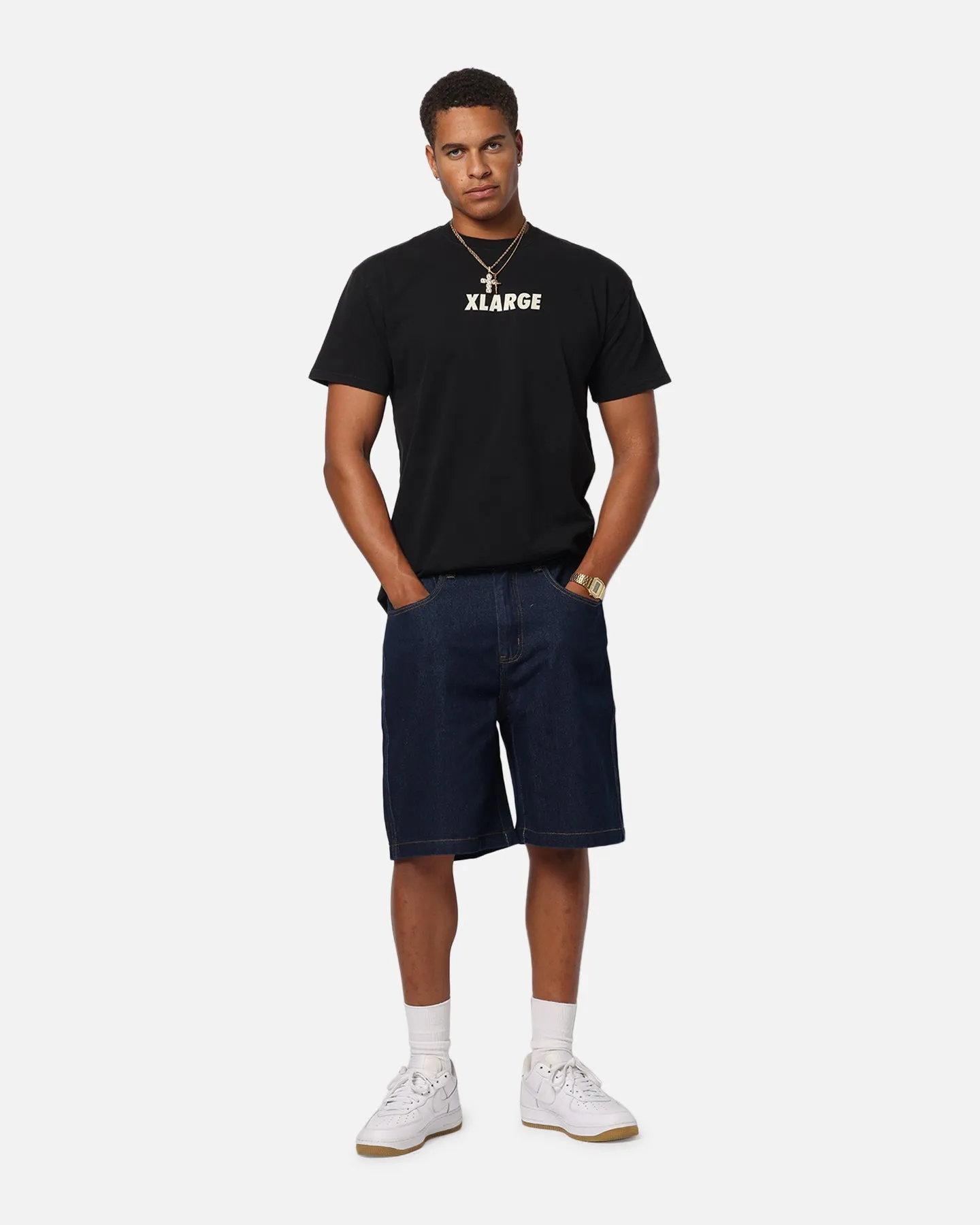 X-Large Bull Denim 91 Shorts Dark Indigo Core Ease Breathable Comfort
