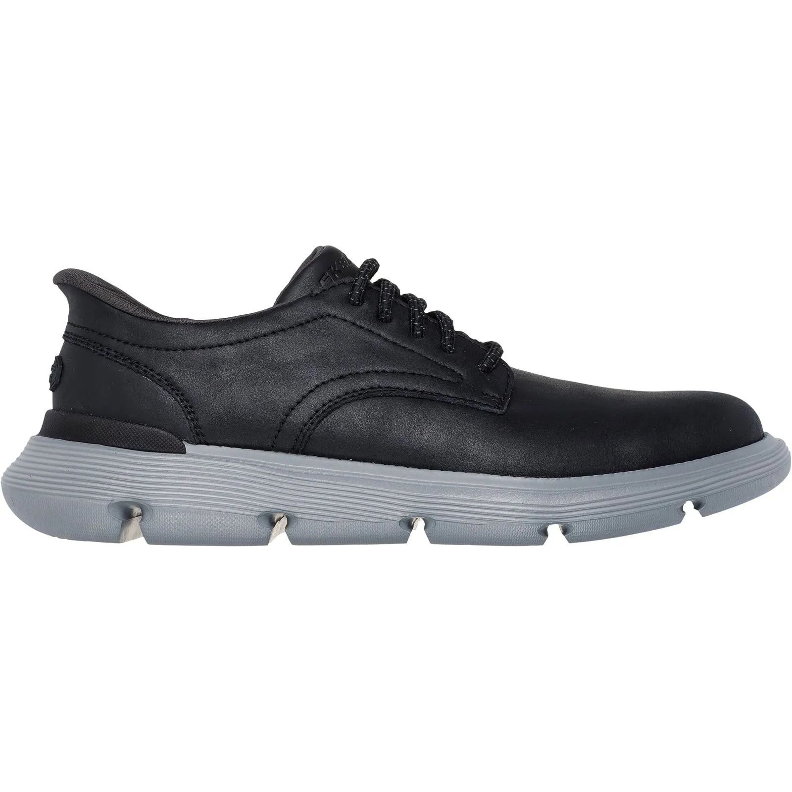 Skechers Mens Garza Duran Shoe Black Fresh Tone zipper
