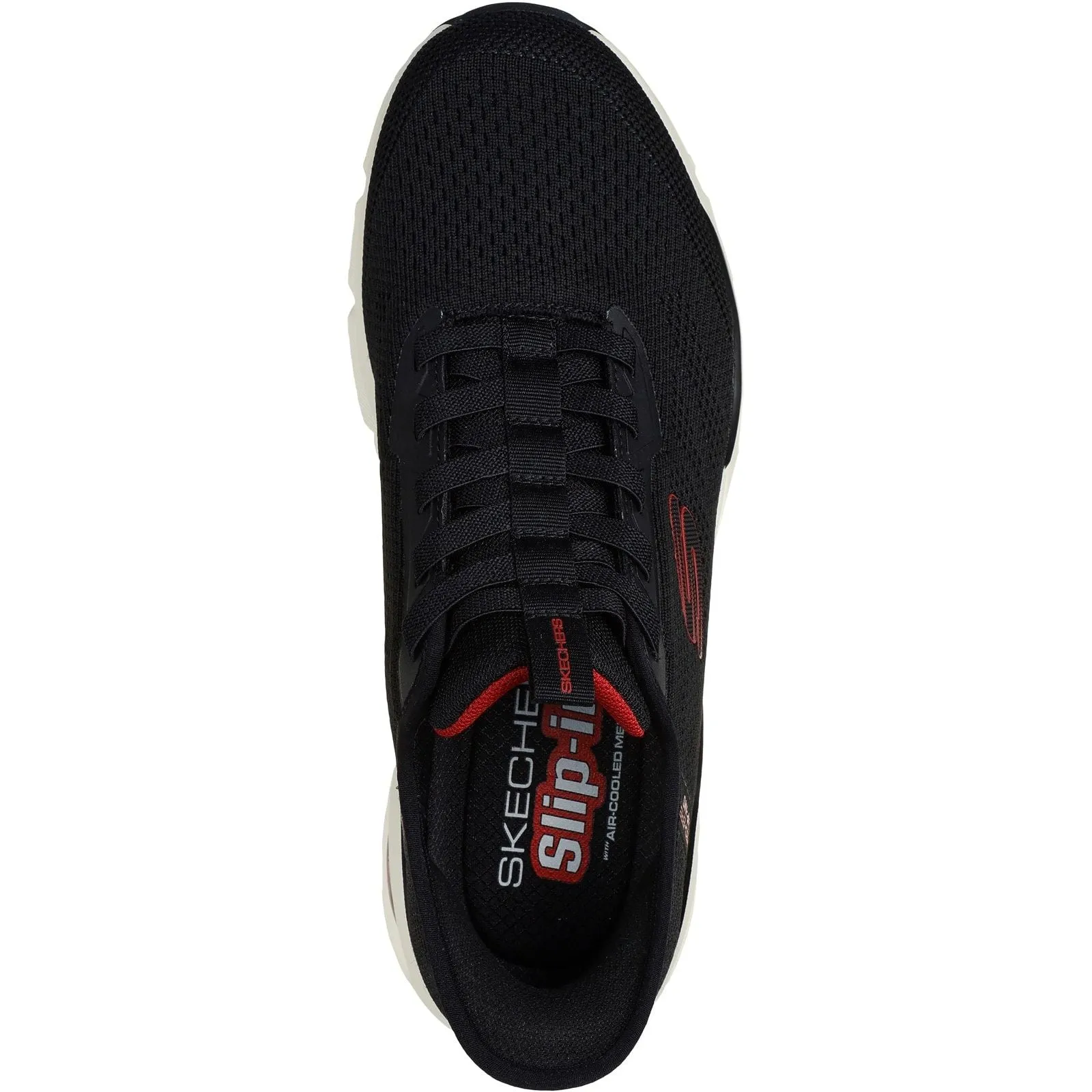 Skechers Mens Skech-Air Ventura Vanderway Shoes Black/Red Smooth ride