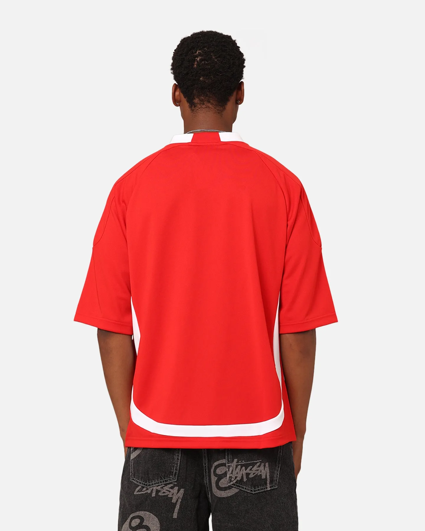 Lint Resistant Surface Adidas Oversized Short Sleeve Jersey Better Scarlet