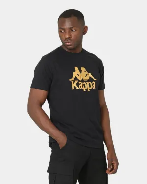 Kappa Authentic David T-Shirt Black Weekend Wear Fashion Comfort