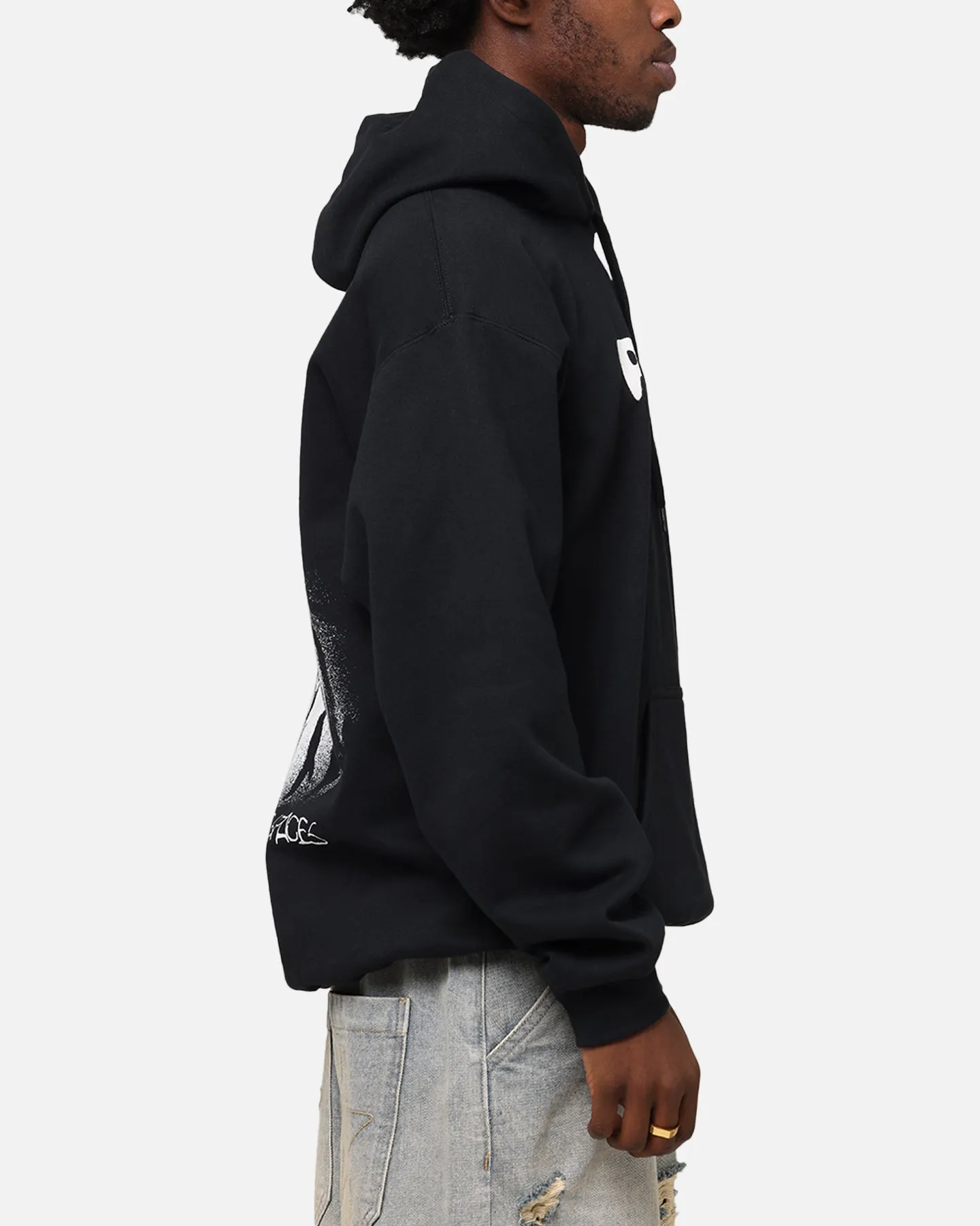 Poppy Negative Spaces Hoodie Black Machine washable