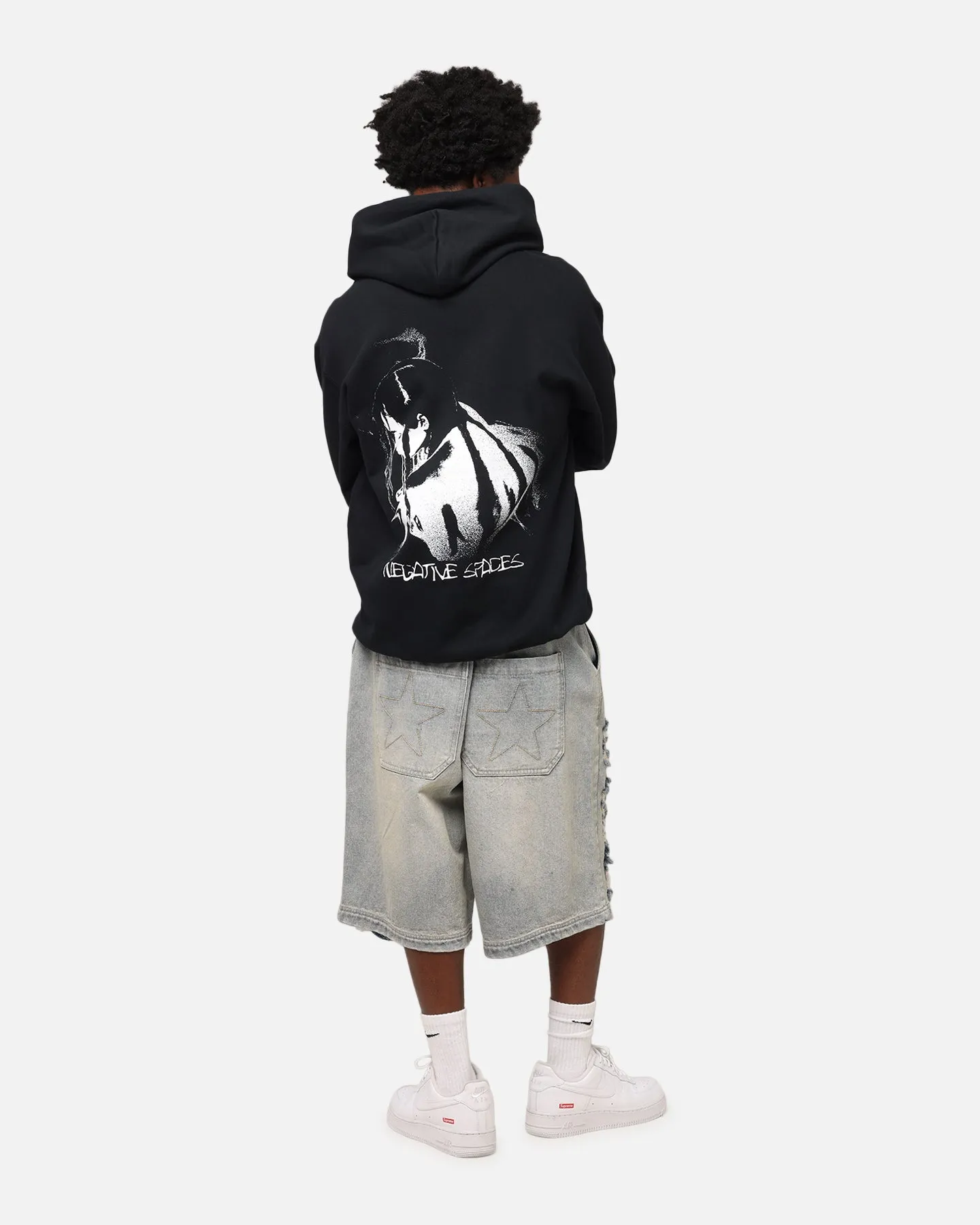 Poppy Negative Spaces Hoodie Black Fashion Street