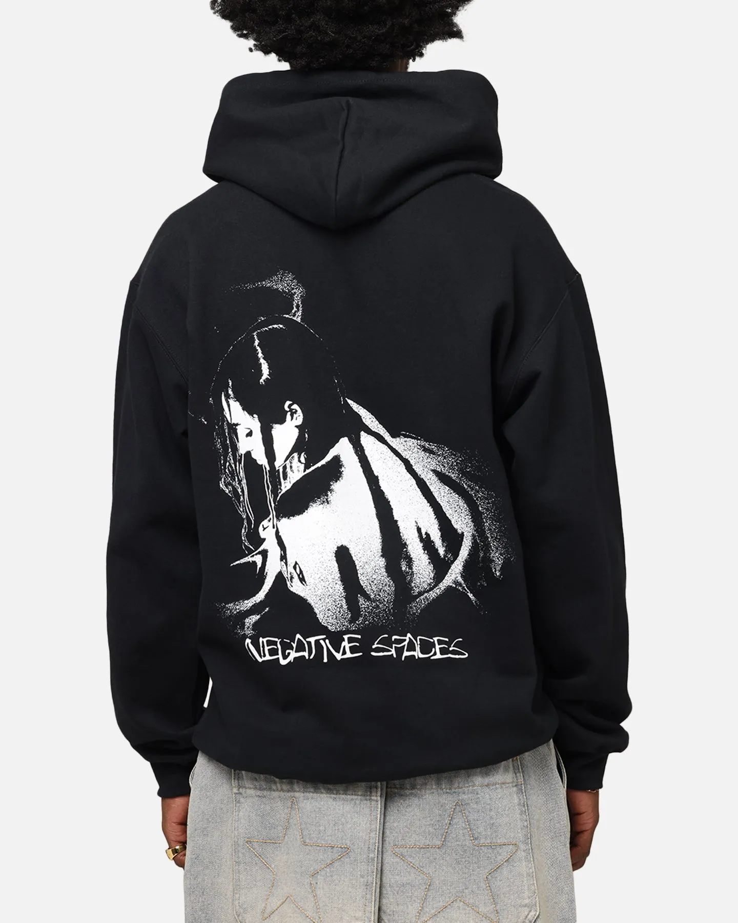 Poppy Negative Spaces Hoodie Black Handsome Finish