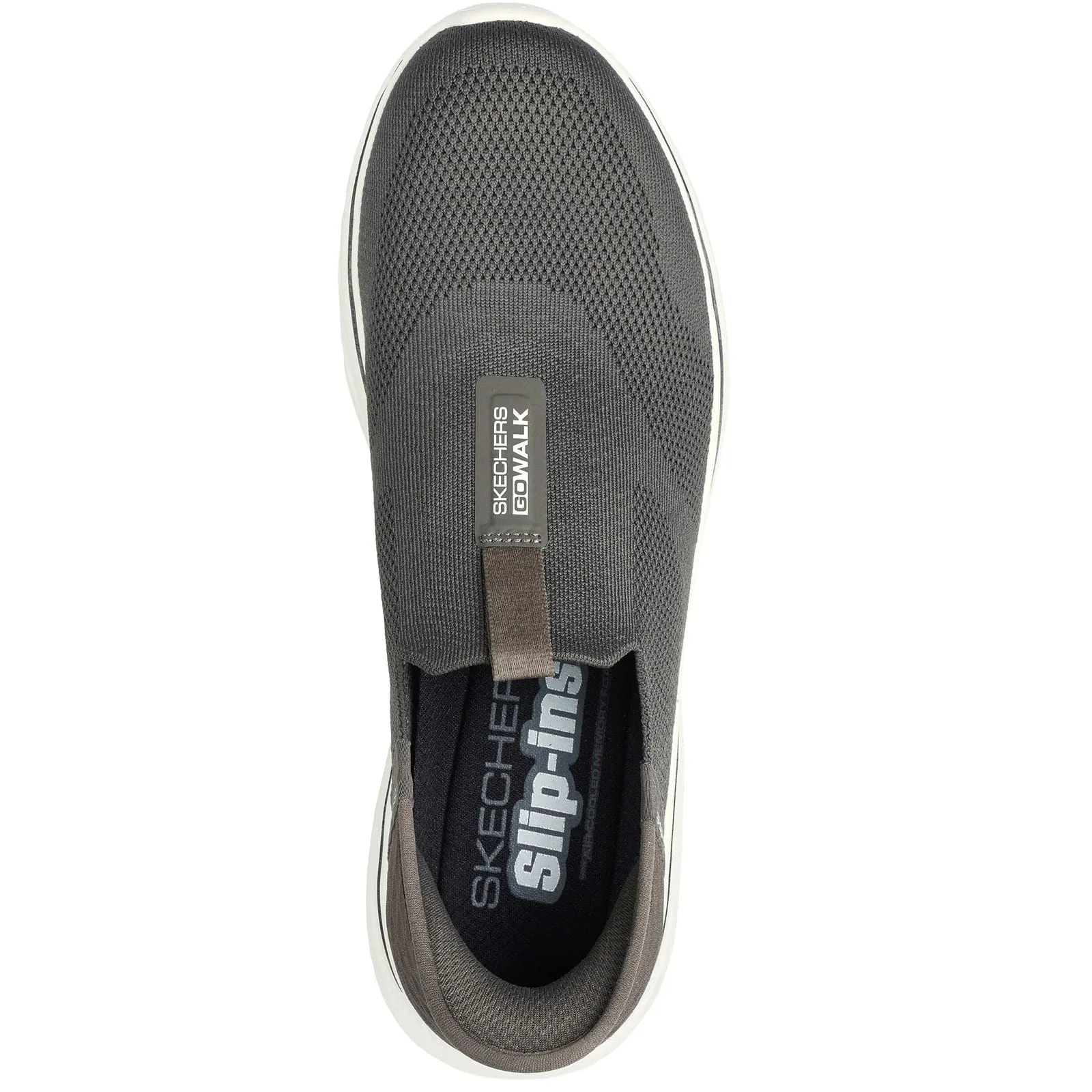 Skechers Mens Skechers Slip-ins: GO WALK 7 - Easy On 2 Shoes Brown Velvet Soft All Day Comfort Fit