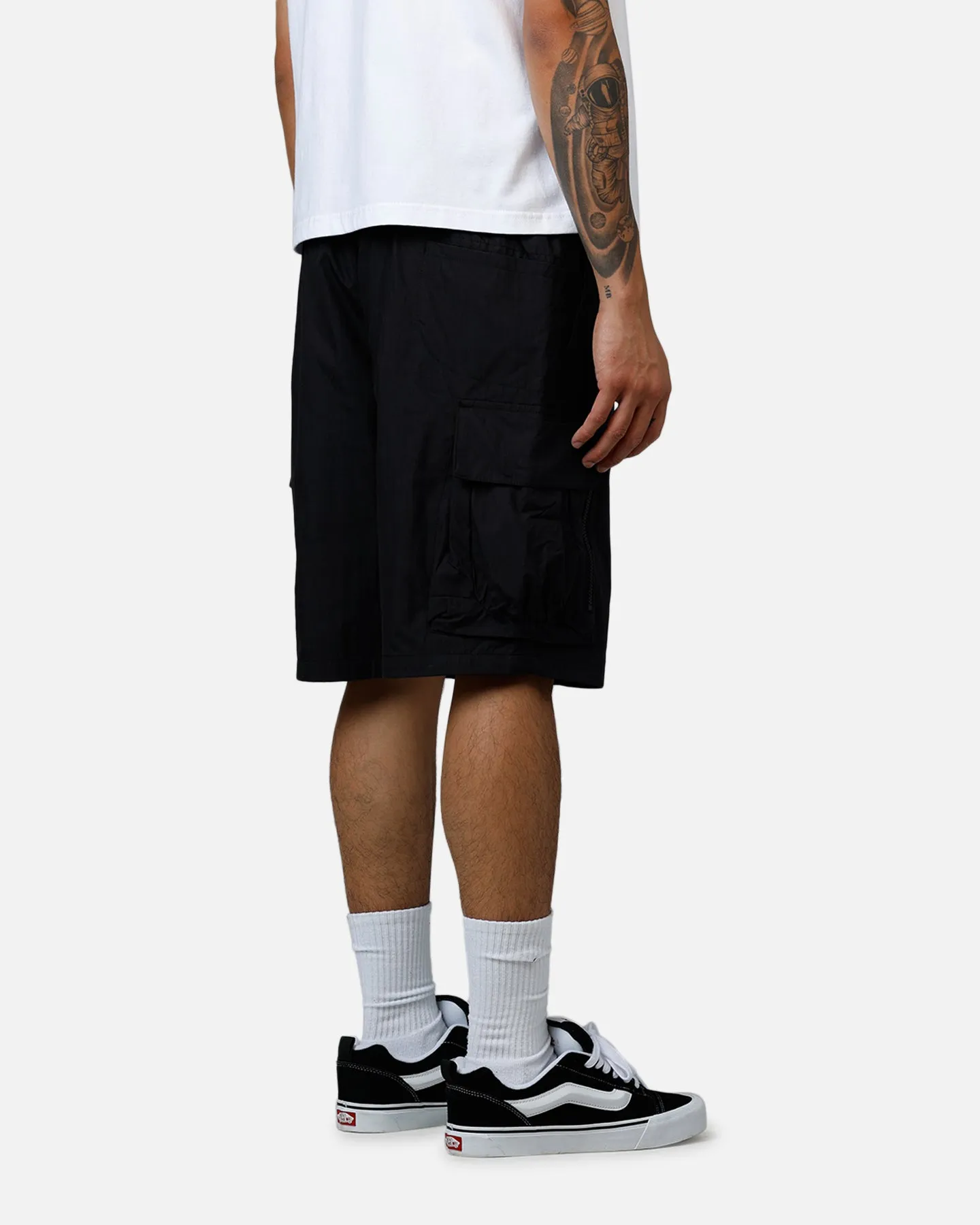 The Anti Order Anti Military Cargo Shorts Black High-End Option Flexible Movement Cut