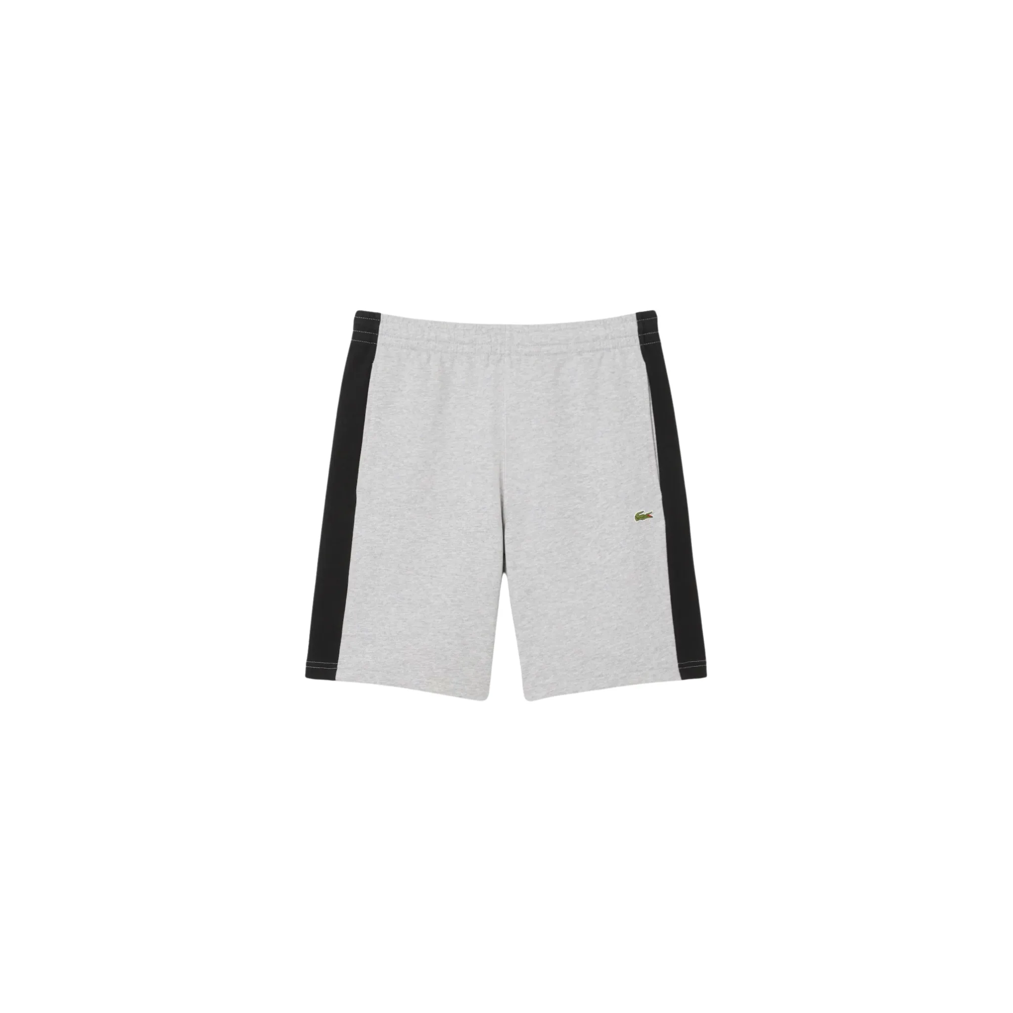 Chic Accessory OdorControlClothing Lacoste Men's Cotton Fleece Colorblock Shorts (Black/Grey Chine)