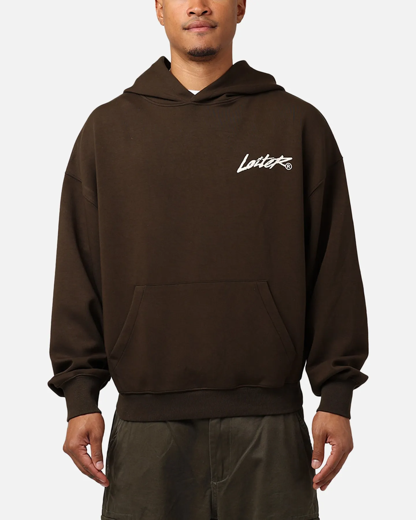 Loiter Chroma Premium Hoodie Dark Chocolate Simple Style