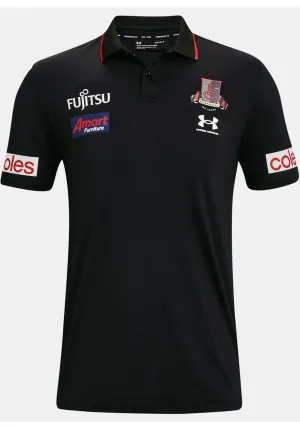 Under Armour Essendon Junior Media Polo 2022 Comfortable Layers All-day Comfort
