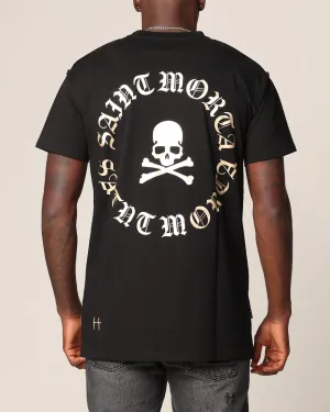 Fashion Essential Slim Fit Design Saint Morta Ceremonies Lafayette T-Shirt Black/Gold